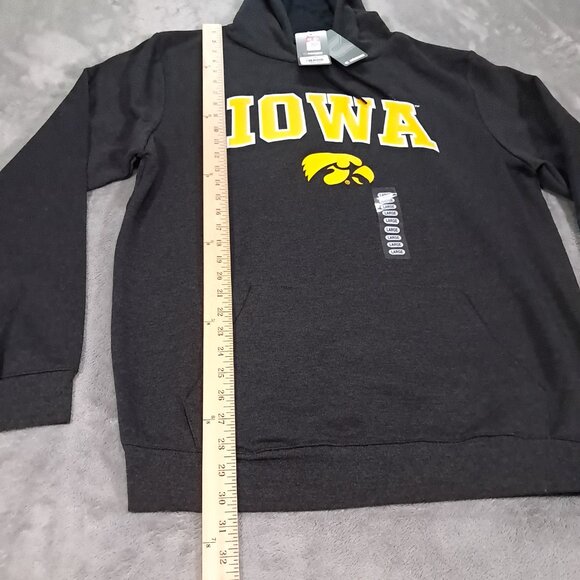 NWT University of Iowa Black Hoodie Mens L Large Logo Colosseum Athletics - Picture 5 of 8